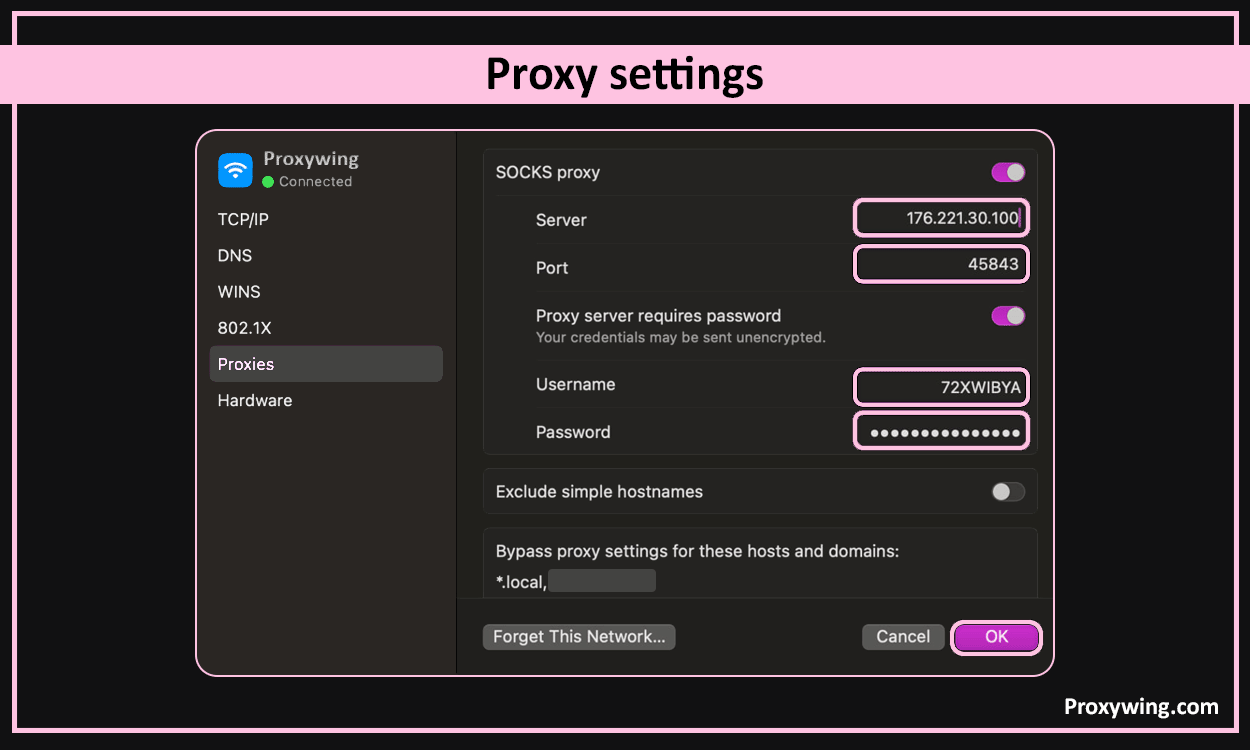 Setting up a proxy in the Opera browser for Windows and macOS