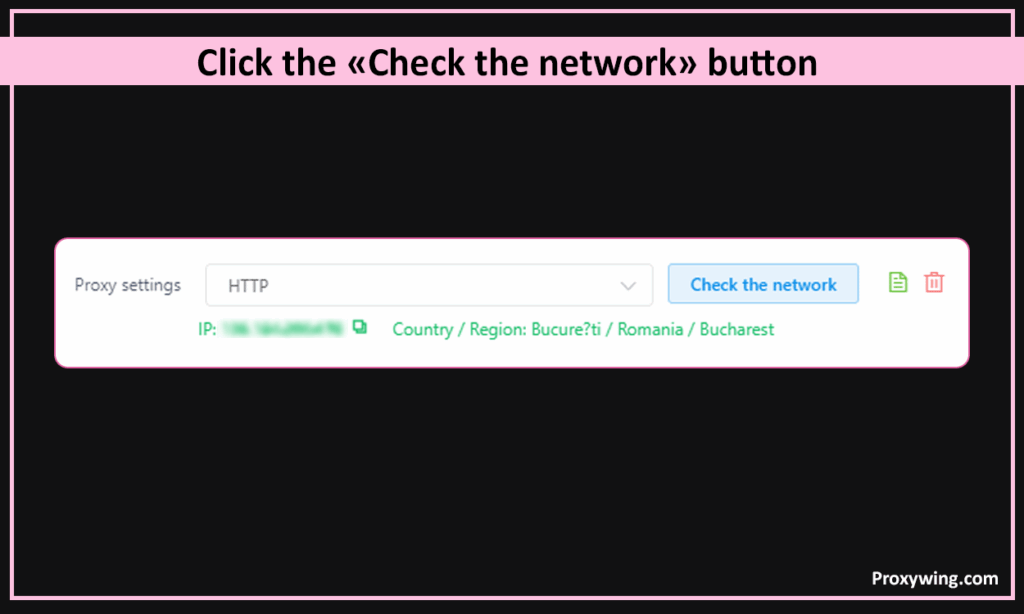 Instructions: how to integrate proxy from Proxywing- step 7