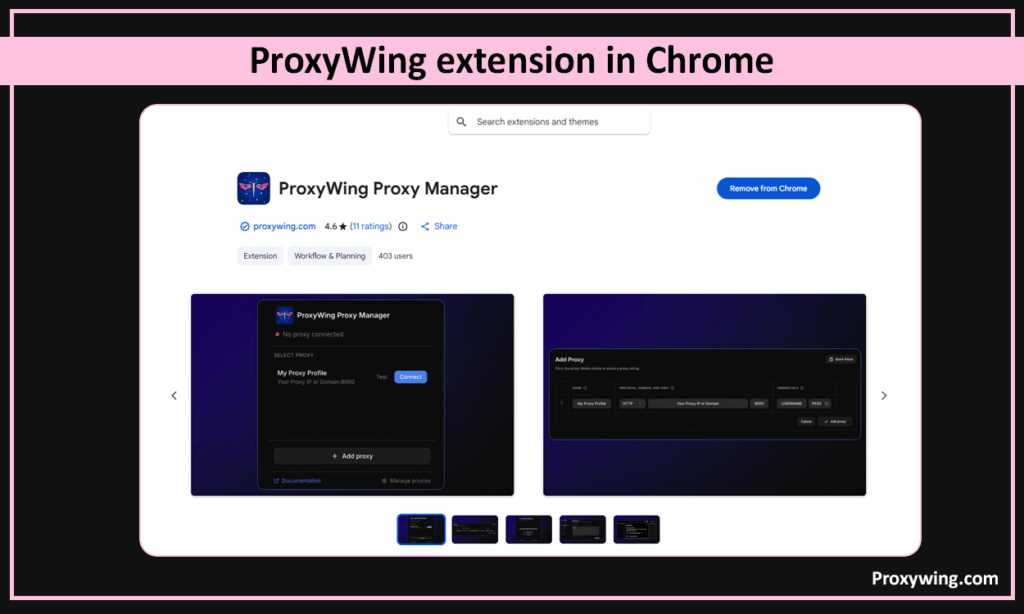 unblock youtube with proxywing proxy manager
