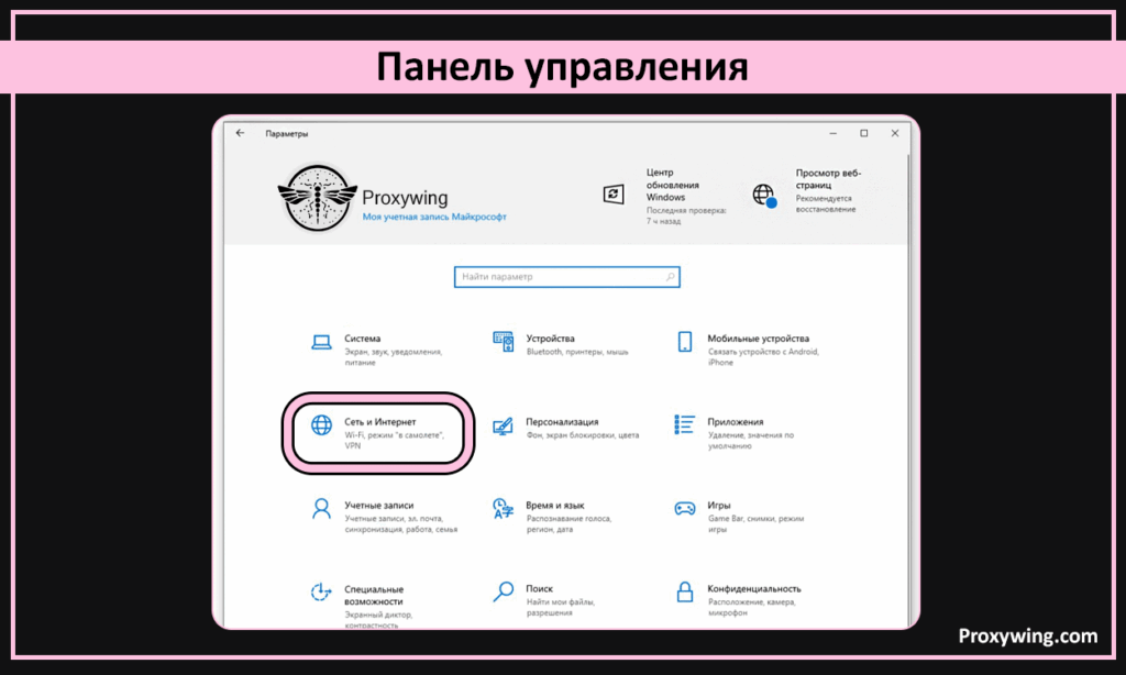 прокси в windows подключение