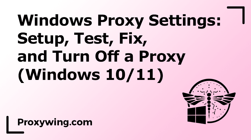 proxy settings in windows