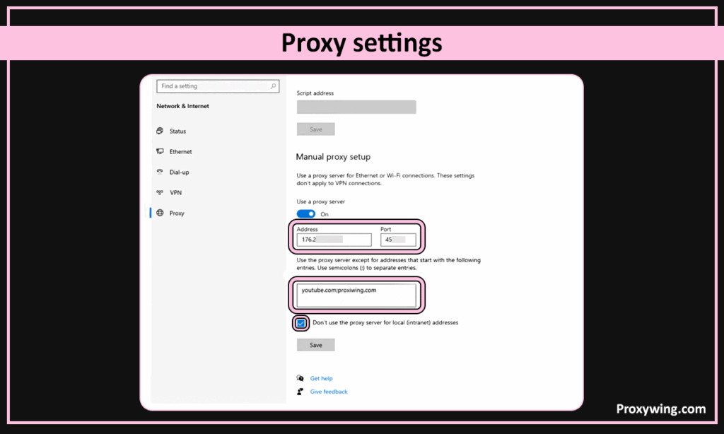 turn on proxies in windows - step 3