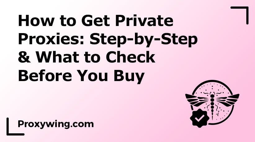 Private proxies: step-by-step